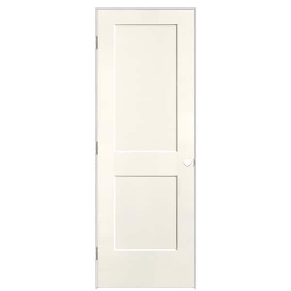 Masonite 28 in. x 80 in. 2-Panel Logan Right-Hand Solid Core Ivory Keys Molded Composite Single Prehung Interior Door