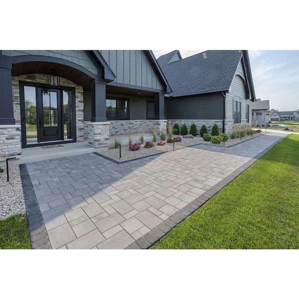 interlock Reno 9.875 in. x 4.875 in. x 2.375 in. Rectangle Cascade Facemix Concrete Paver 1-Piece Sample