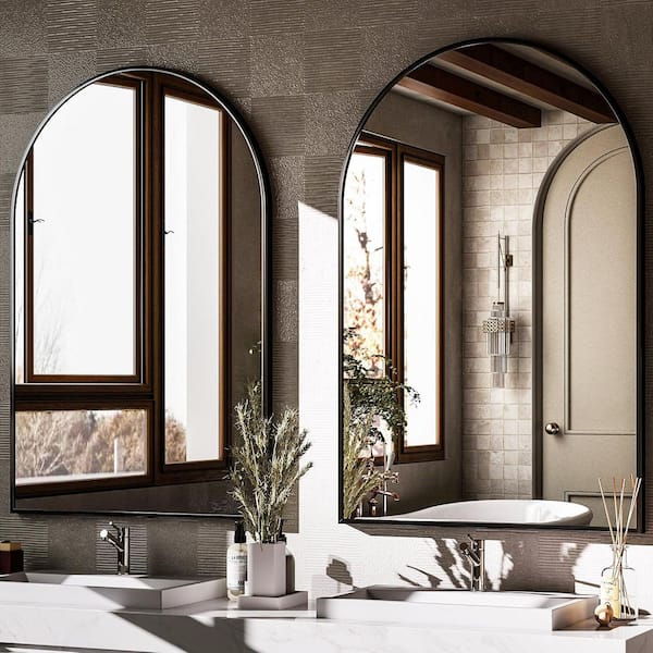 Relyblo 26 in. W x 38 in. H Arched Framed Wall Bathroom Vanity