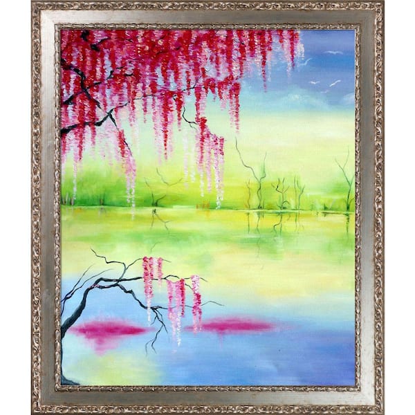 ArtistBe 24 in. x 28 in. "Fantasy Reproduction" by Susan Fischer Framed Oil Painting