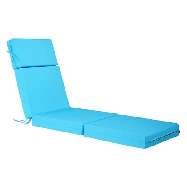 Chaise Lounge Cushion, 72 x 21 x 4 in., Set of 2 Outdoor Lounge Chair Cushions, Waterproof Sun Lounger Cushions