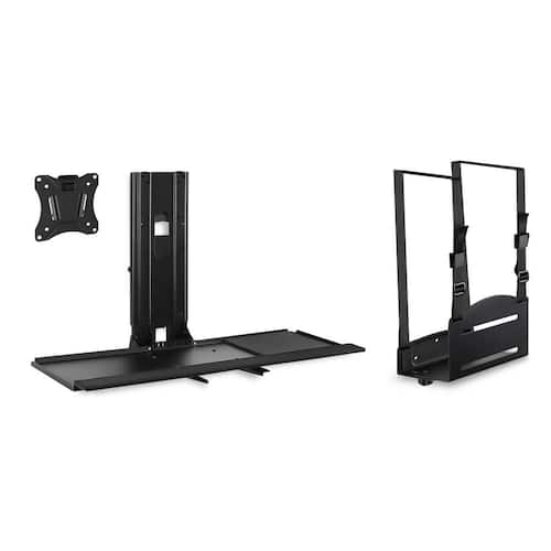 Monitor and Keyboard Wall Mount with CPU Holder for 13 in. to 32 in. Screens mount-it! Computer & Laptop Accessories