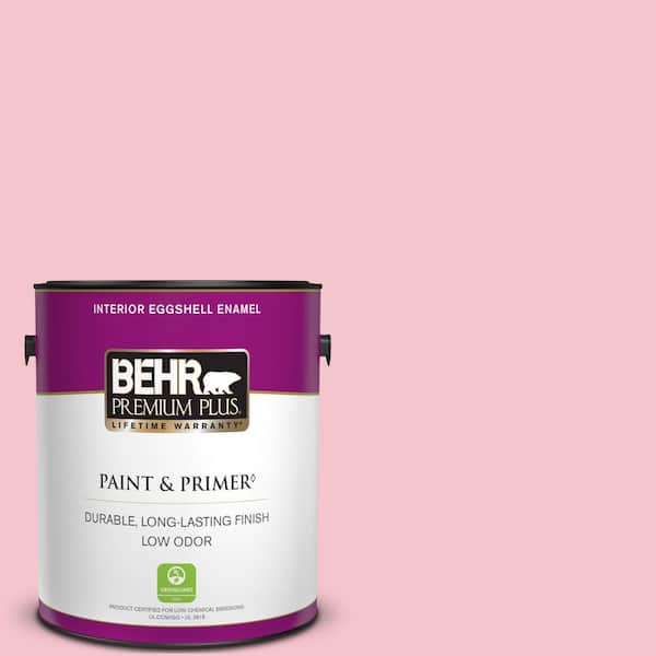 BEHR PREMIUM PLUS 1 gal. #P150-2 Energetic Pink Eggshell Enamel Low Odor Interior Paint & Primer