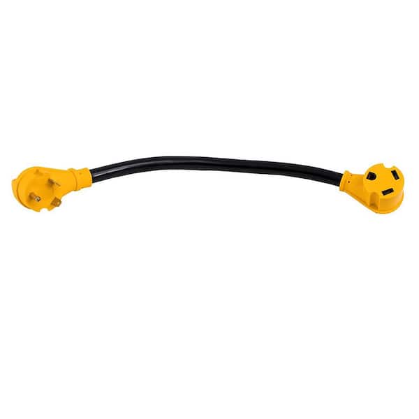 50 ft. 10-Gauge 10/3 30 Amp 10AWG3 125V STW TT30P/TT30R RV Extension Cord with PowerGrip Handle, Hook, and Loop Strap