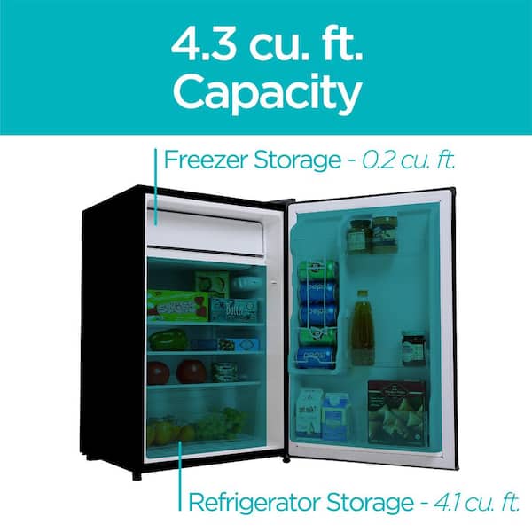 Black Decker 4.3 Cu. Ft. Compact Refrigerator Black - Office Depot