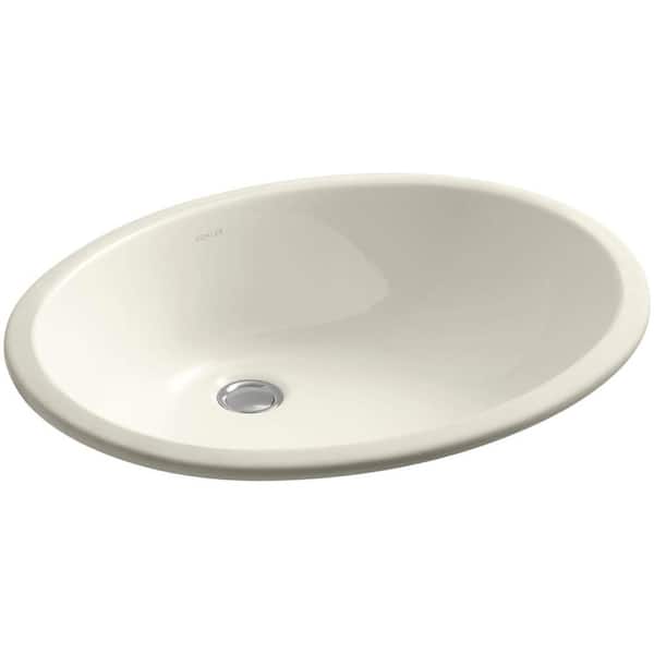 KOHLER Caxton Vitreous China Undermount Bathroom Sink with Glazed