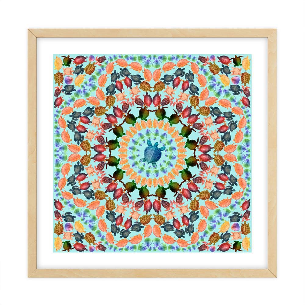 Nature Kaleidoscopes Framed Animal Art Print 34 in. x 34 in.