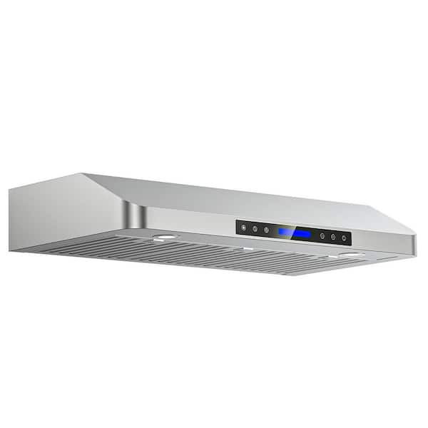 36 in. 900 CFM Ducted Under Cabinet Range Hood with 3-Venting Options, Remote, Touch Control LCD in Stainless Steel