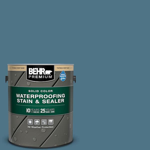 BEHR PREMIUM 1 gal. #SC-107 Wedgewood Solid Color Waterproofing Exterior Wood Stain and Sealer