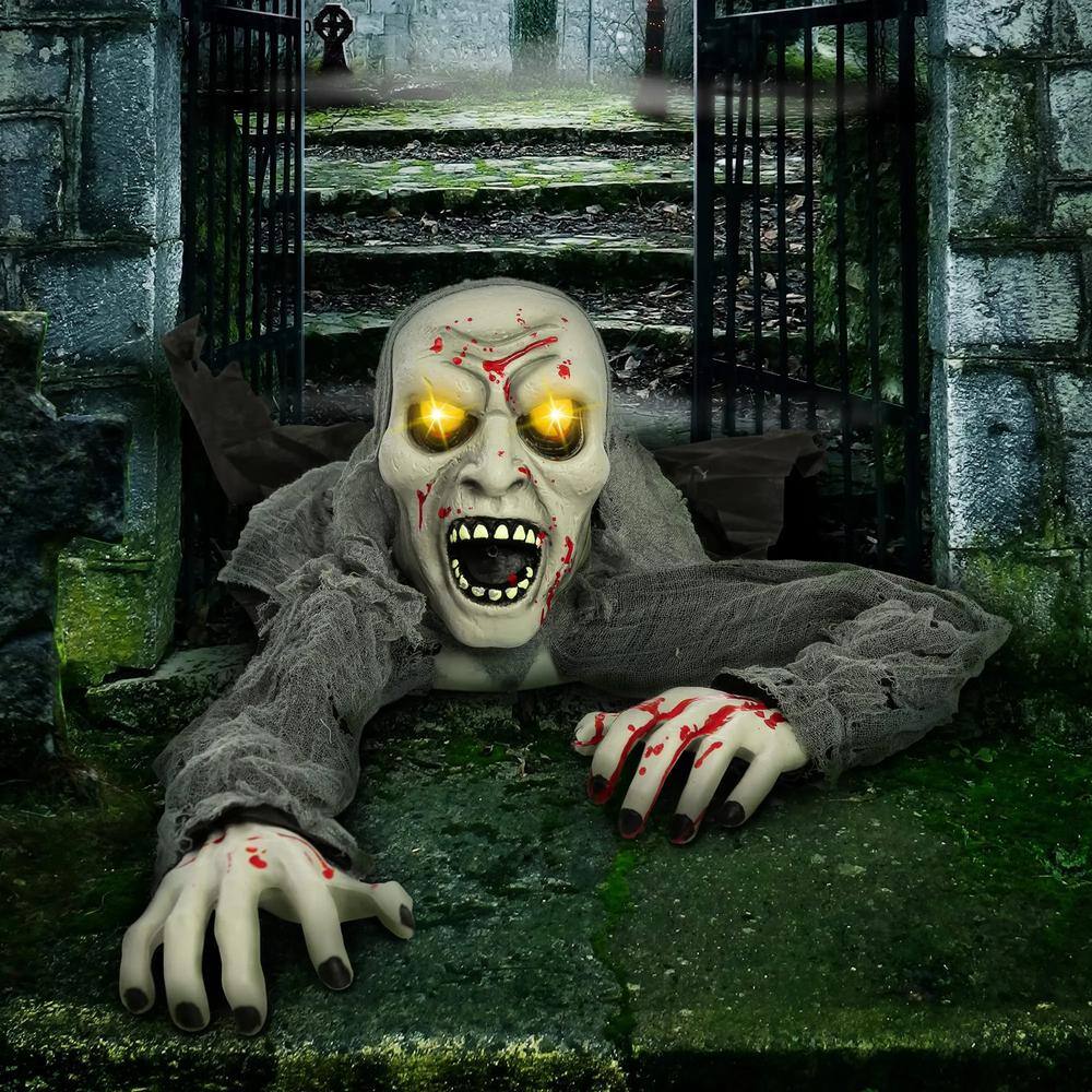 SYNCFUN Halloween Light Up Zombie Ground Breaker Outdoor Decorations
