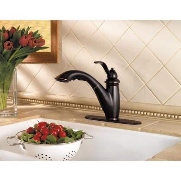 Marielle Single-Handle Pull-Out Sprayer Kitchen Faucet in Tuscan Bronze Marielle Single-Handle Pull-Out Sprayer Kitchen Faucet in Tuscan Bronze