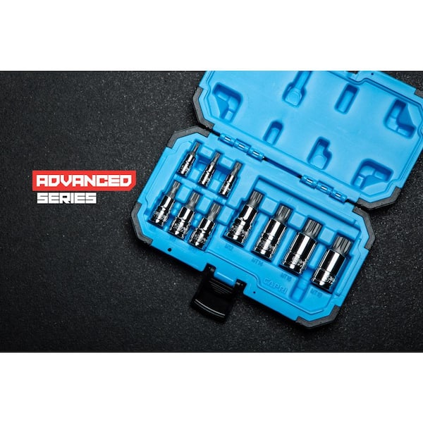 Capri Tools Stubby XZN Triple Square Bit Socket Set (10-Piece