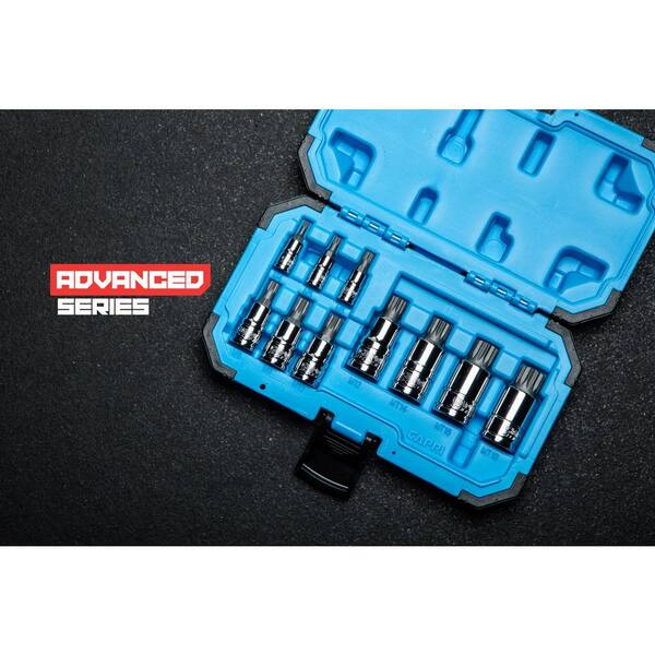 Capri Tools Stubby XZN Triple Square Bit Socket Set (10-Piece