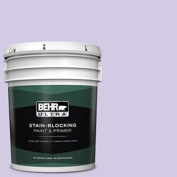 BEHR ULTRA 5 gal. #650C-3 Light Mulberry Semi-Gloss Enamel Exterior Paint & Primer