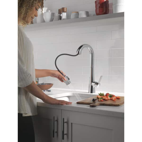 Monrovia Single-Handle Pull Down Bar Faucet in Lumicoat Chrome