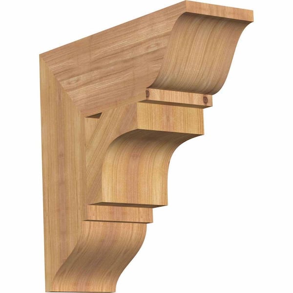 Ekena Millwork 5.5 in. x 18 in. x 18 in. Western Red Cedar Westlake Traditional Smooth Corbel