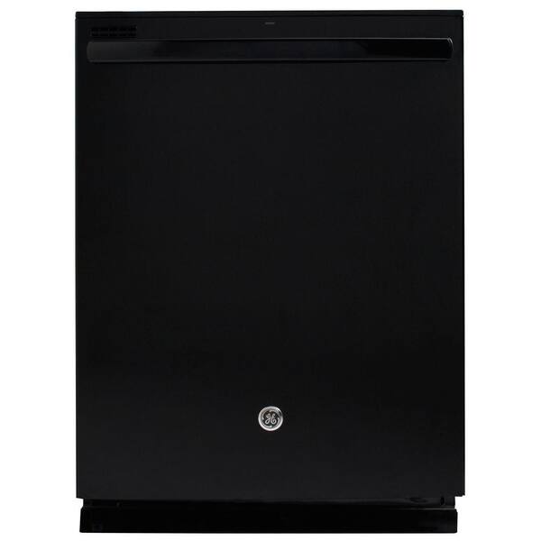 GE Top Control Dishwasher in Black with Steam Cleaning
