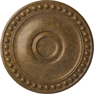 19-1/8 in. x 1 in. Foster Urethane Ceiling Medallion (Fits Canopies upto 5-5/8 in.) Hand-Painted Rubbed Bronze