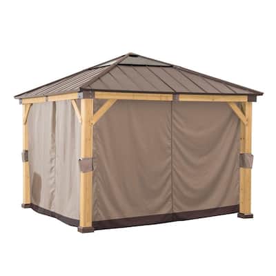 Original Manufacturer Universal Replacement Curtain for 11 ft. x 11 ft. Wood Gazebo