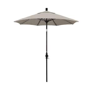 7-1/2 ft. Fiberglass Collar Tilt Patio Umbrella in Granite Olefin