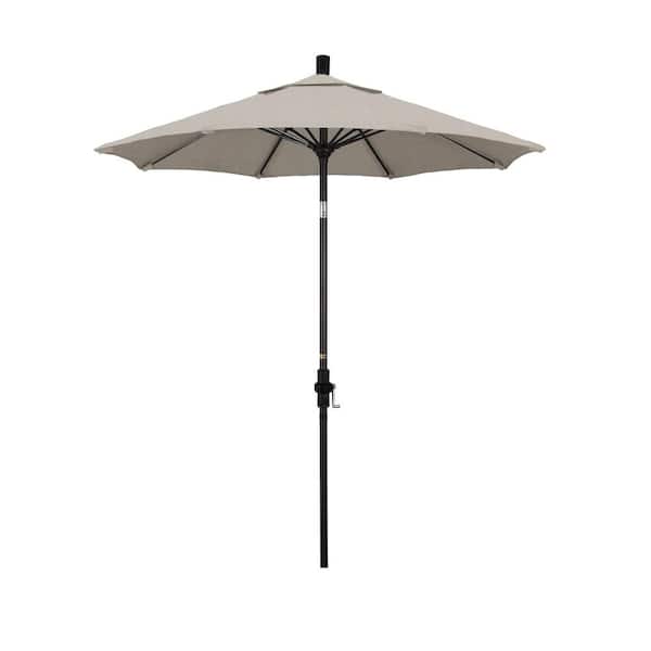 California Umbrella 7-1/2 ft. Fiberglass Collar Tilt Patio Umbrella in Granite Olefin