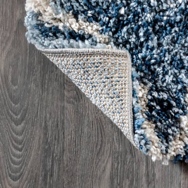 Geometric Hand-Knotted Viscose Area Rug in Blue/Pale Gray Jonathan Adler Rug Size: Rectangle 11' x 13