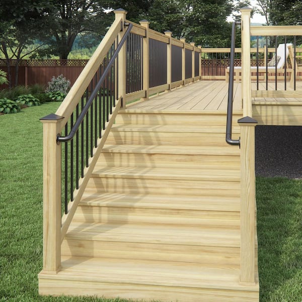 Black Aluminum Offset ADA Hand Rail Bracket