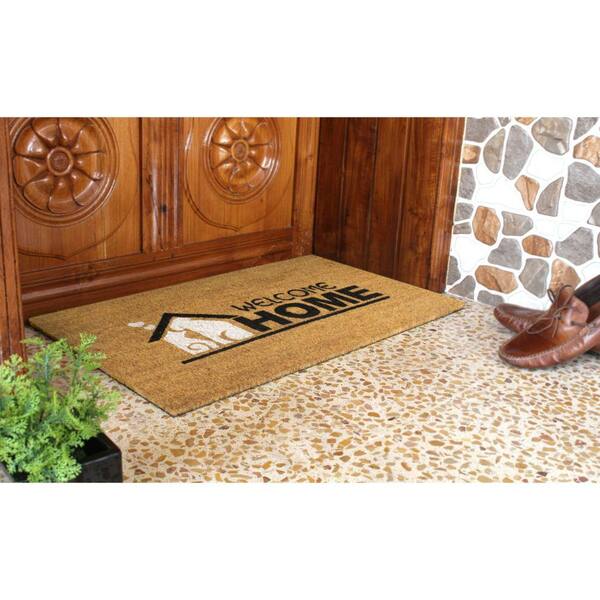 RugSmith White Home Sweet Home 18 in. x 30 in. Doormat DM5950 - The Home  Depot