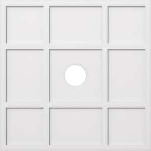 1 in. P X 12-1/2 in. C X 36 in. OD X 5 in. ID Rubik Architectural Grade PVC Contemporary Ceiling Medallion