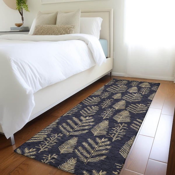 Chantille Machine Washable Indoor/Outdoor Abstract ACN1813 Black 2 ft. 3 in. x 7 ft. 6 in. Runner Rug