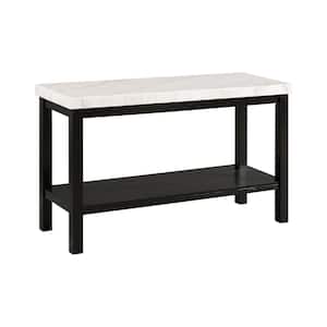 Evie White Marble Rectangle 48 in. Sofa Table