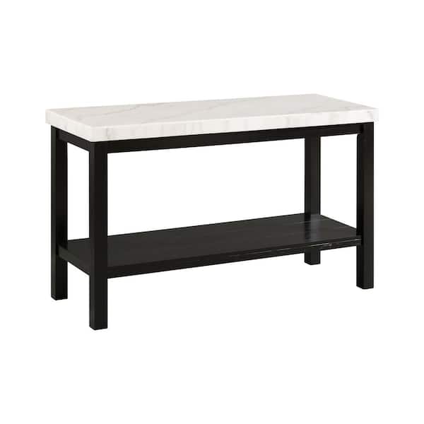 Picket House Furnishings Evie White Marble Rectangle 48 in. Sofa Table
