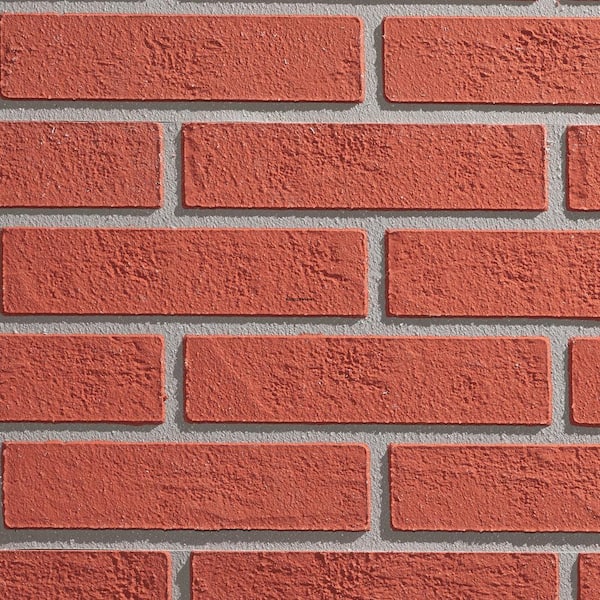 WALL!SUPPLY 0.2 in. x 9.84 in. x 26.18 in. UltraFlex Brick Peel and Stick Red Wall Paneling