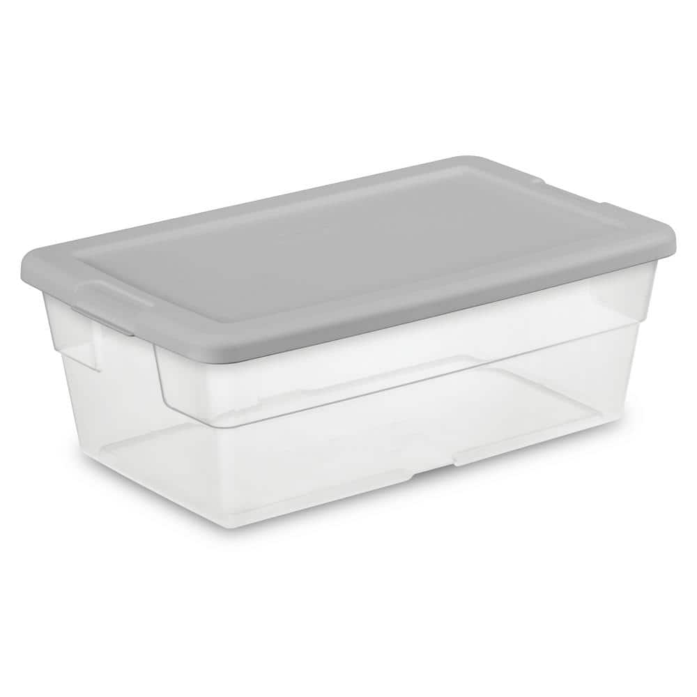 PLASTIC CLEAR STACKABLE STORAGE BOXES  WITHOUT LIDS SINGLE ITEM 