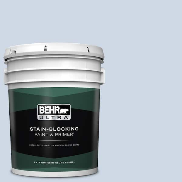 BEHR ULTRA 5 gal. #600C-2 Silent Ripple Semi-Gloss Enamel Exterior Paint & Primer