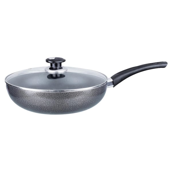 Brentwood Appliances Large 11 in. Aluminum Non-Stick Cooktop Wok with Lid