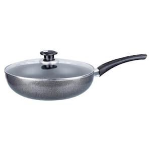 Large 11 in. Aluminum Non-Stick Cooktop Wok with Lid