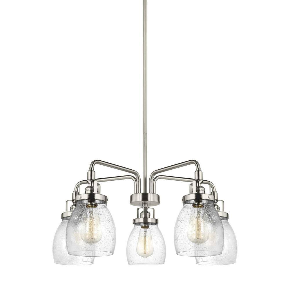 Belton 23.875" Vintage Industrial Brushed Nickel Chandelier