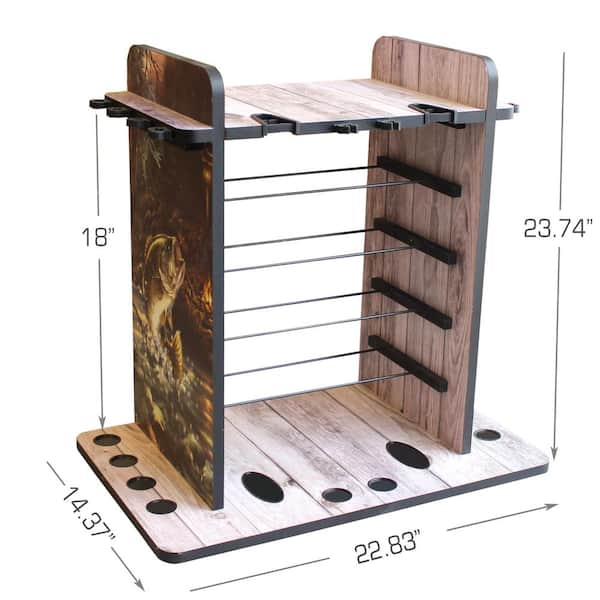 14 Fishing Rod Rack with 4 Utility Box hotsell Storage Capacity & Dual Rod Clips