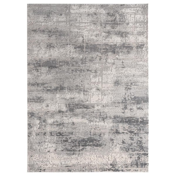 United Weavers Cascades Mazama Grey 7 ft. 10 in. x 10 ft. 6 in. Area Rug