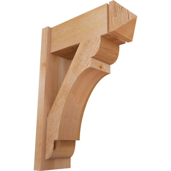 Ekena Millwork 8 in. x 30 in. x 22 in. Olympic Arts and Crafts Rough Sawn Western Red Cedar Outlooker