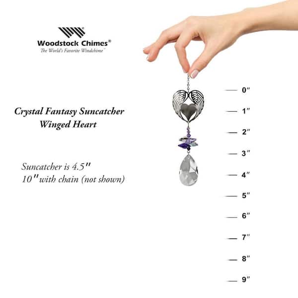 Winged Heart Crystal Suncatcher Winged Heart Crystal Suncatcher