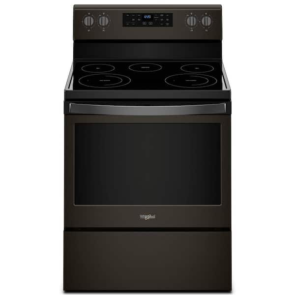 Whirlpool 5.3 cu. ft. Electric Range with Self-Cleaning Oven in Fingerprint Resistant Black Stainless