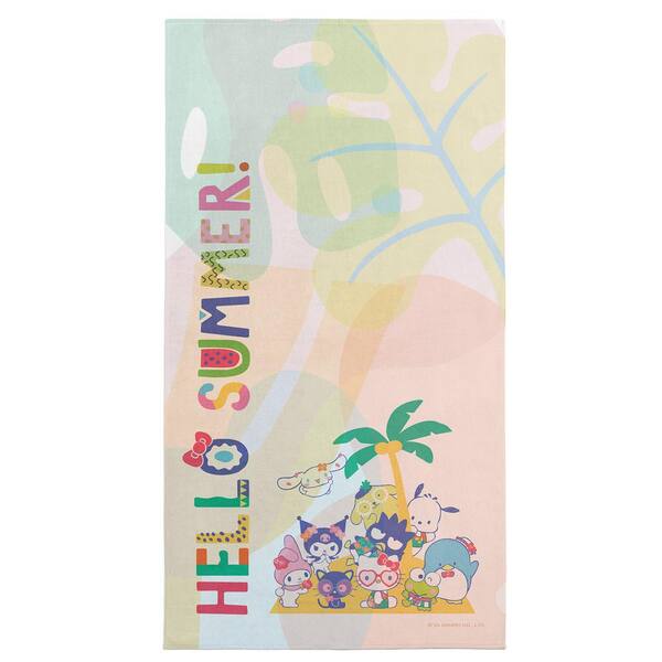 THE NORTHWEST GROUP Sanrio Hello K and Friends Hello Summer Cotton/Polyester Blend Printed Beach Towel
