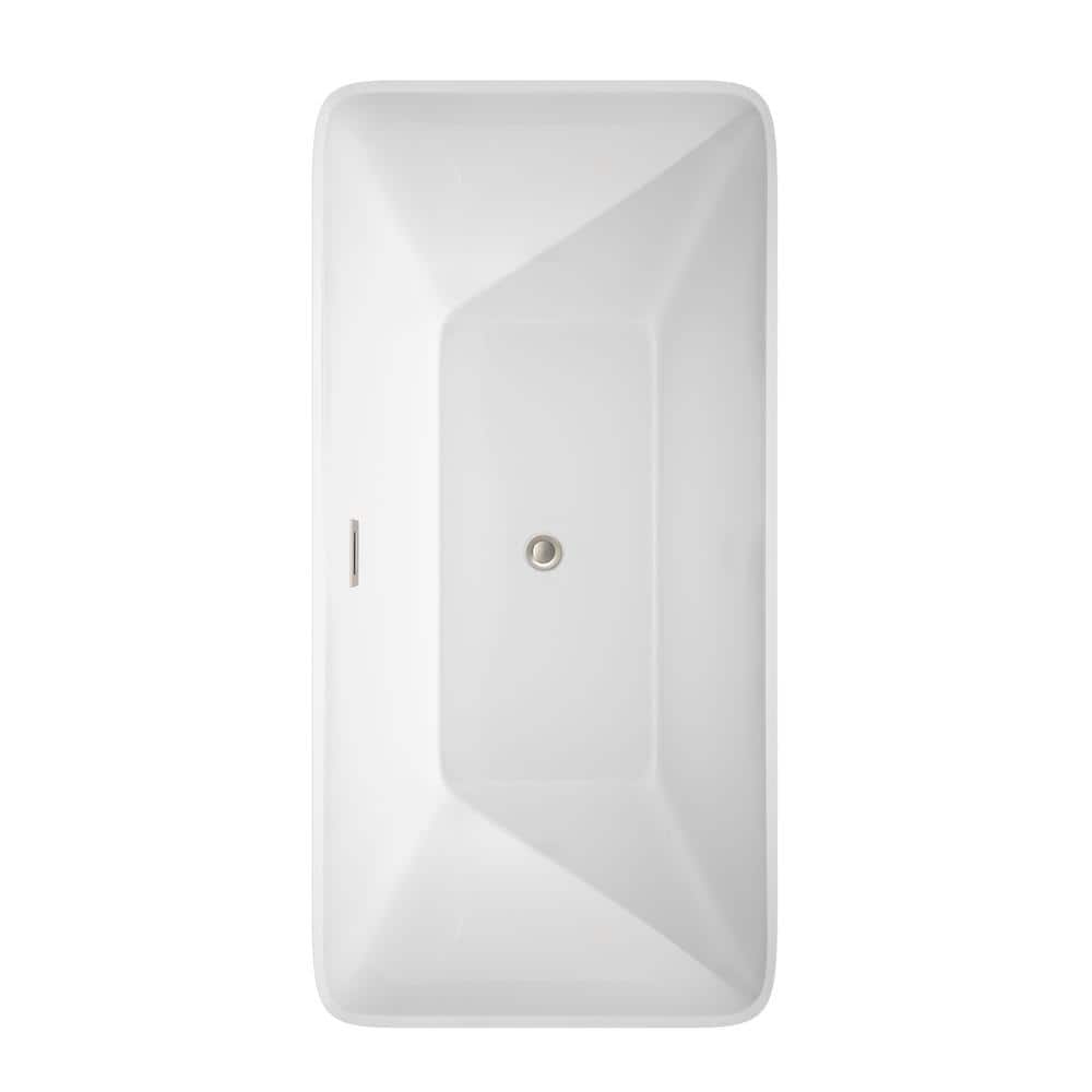 Tiffany 59" White Acrylic Freestanding Soaking Bathtub