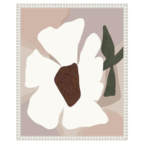 Amanti Art Contempo Bloom II by Regina Morre 16 in. W x 20 in. H. Canvas Wall Art Print Framed in White