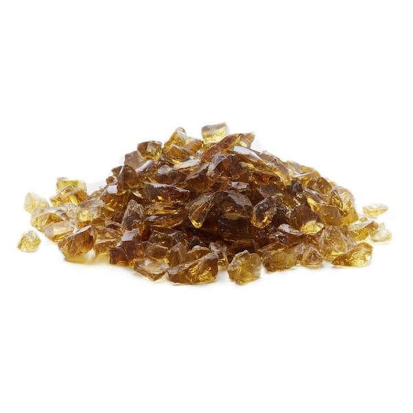 EXOTIC Fire Glass 1/2 in. to 3/4 in. Chestnut Classic Fire Glass (25 lbs. Bag)