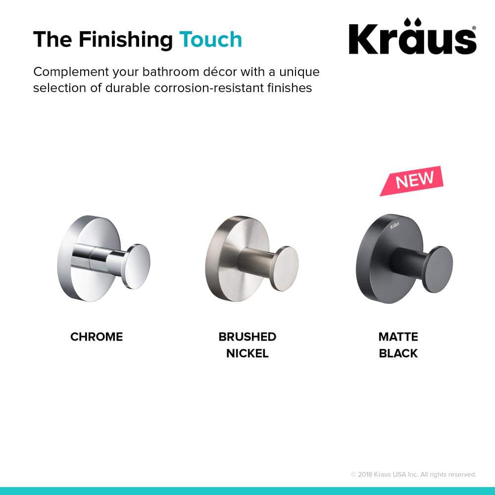 Elie Chrome Finish Wall Mounted Towel Hook