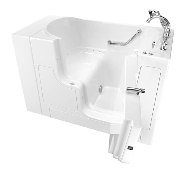 American Standard Gelcoat Value Series 52 in. x 30 in. Right Hand Touch Control Walk-In Air Bathtub with Outward Opening Door in White