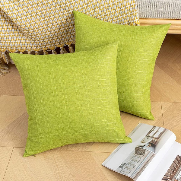 Green best sale patio pillows